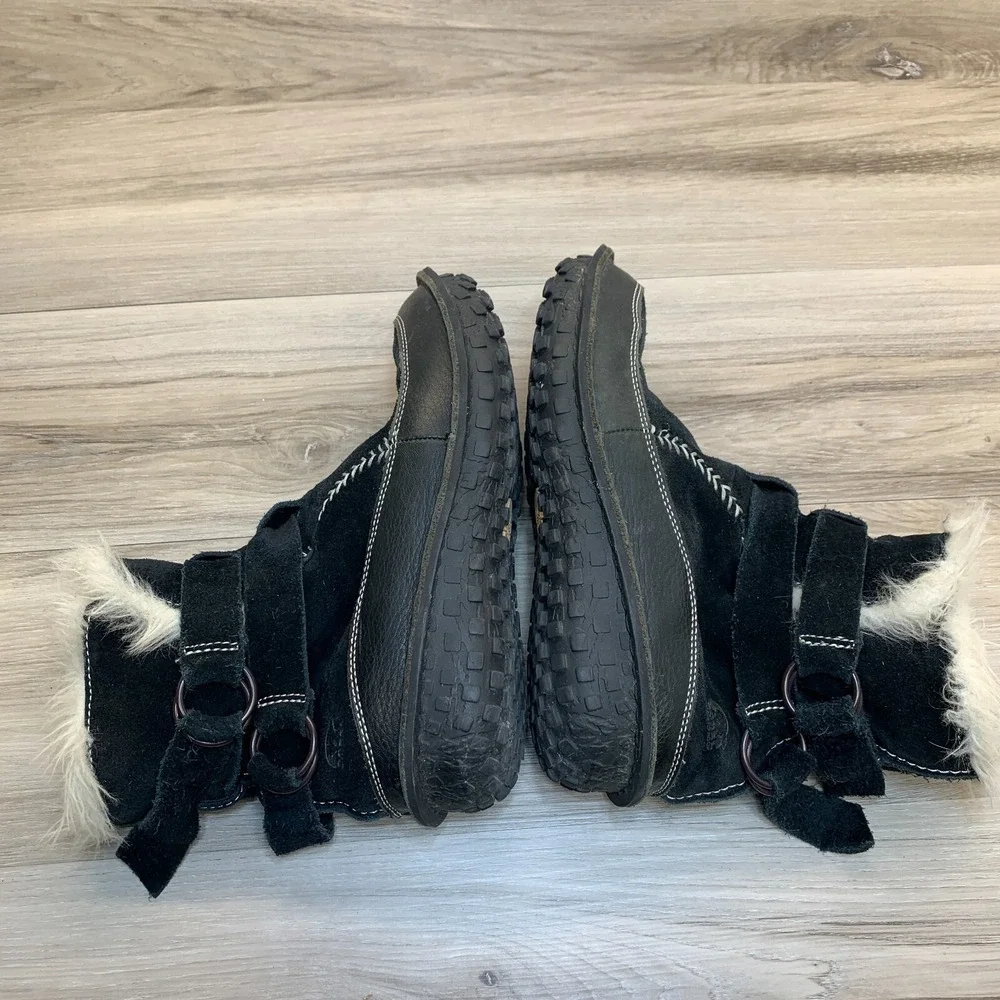 Sorel Womens Tootega NL1460-010 Black Suede‎ Round Toe Ankle Winter Boots Size 6
